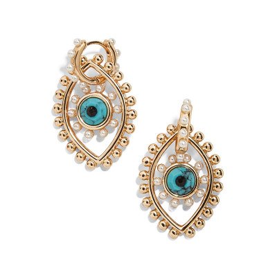 Panon Evil Eye Huggie Earrings