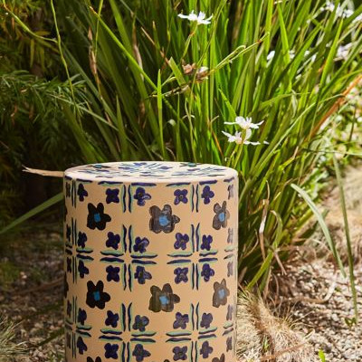 Tile Painted Ceramic Indoor/Outdoor Side Table