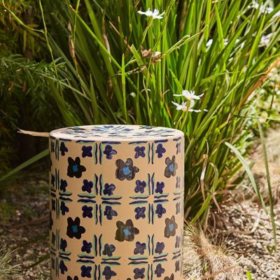 Tile Painted Ceramic Indoor/Outdoor Side Table
