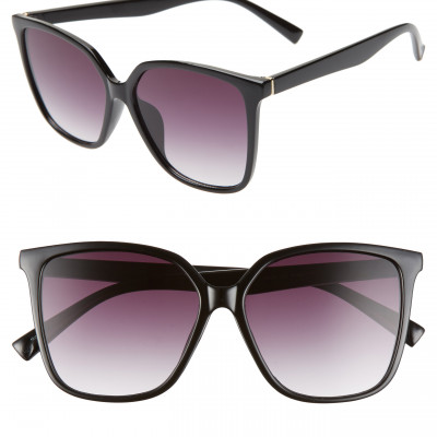 Womens Bp. 56mm Gradient Square Sunglasses - Black