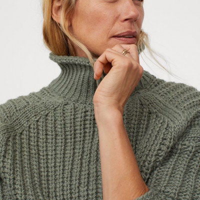 Ribbed Turtleneck Sweater