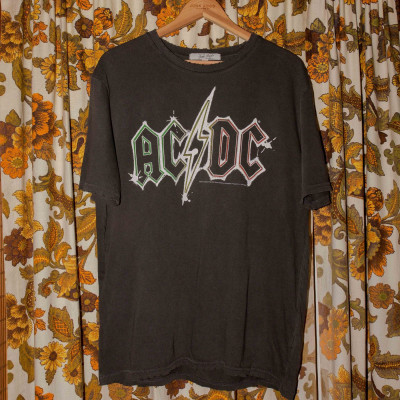 Mens Ac/Dc Glitter Bolt Tee