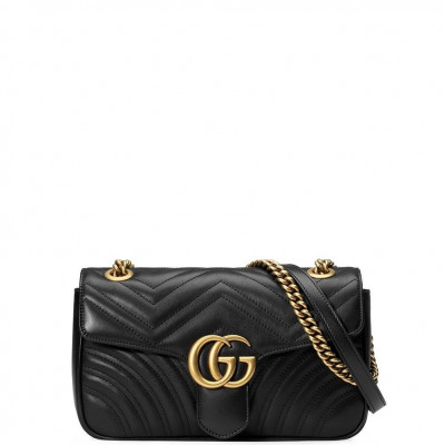 Gucci 443497Dtdit1000 Womens Black Leather Shoulder Bag