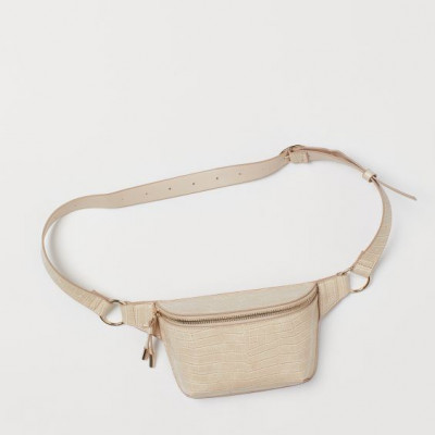 Crocodile-Patterned Belt Bag