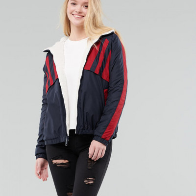 Reversible Sherpa-Lined Full-Zip Windbreaker