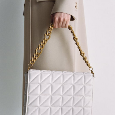 QUILTED CHAIN STRAP SHOULDER BAG