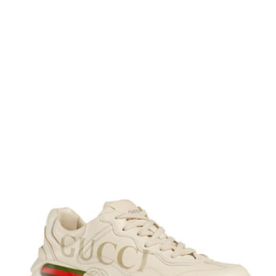 Womens Gucci Rhyton Logo Sneaker, Size 7US / 37EU - Ivory
