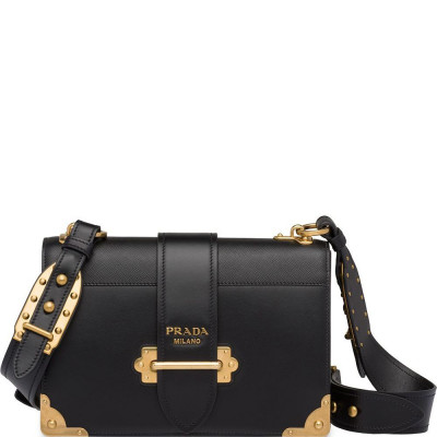 Cahier Large Leather Bag - Black