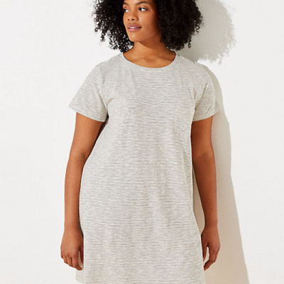 LOFT Plus LOFT Beach Textured Tee Dress