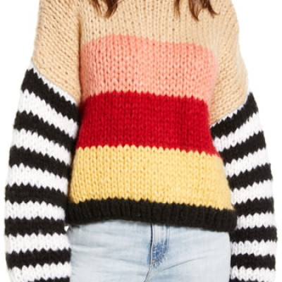 Womens Blanknyc Sweetheart Stripe Sweater