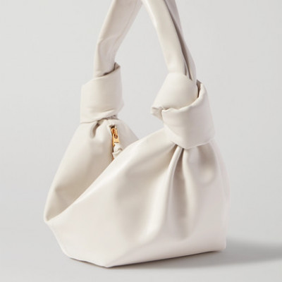 Bottega Veneta - Jodie Mini Knotted Leather Tote - White