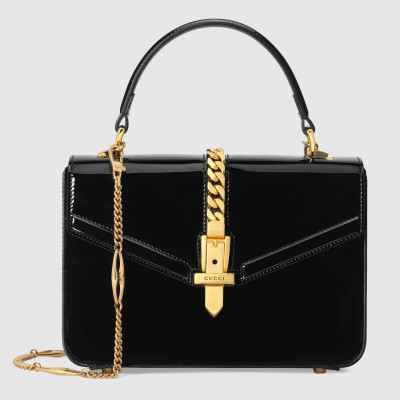 Sylvie 1969 Patent Leather Mini Top Handle Bag