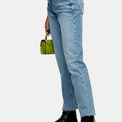 Considered Bleach Wash Organic Cotton Straight Jeans - Bleach Stone