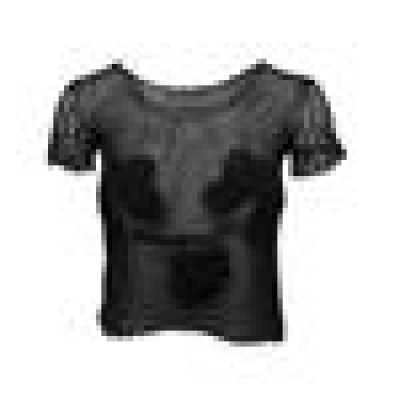 Black Chanel Crochet Short Sleeve Top