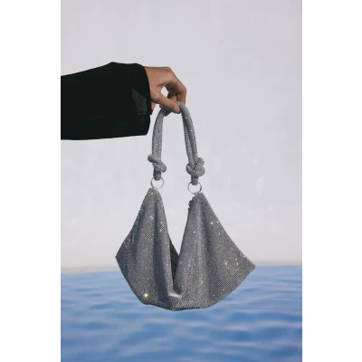 HERA MINI RHINESTONE SHOULDER BAG - CLEAR