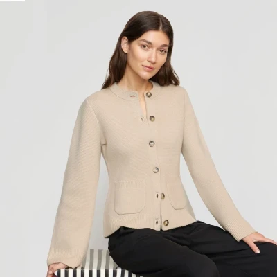 Eames Cotton-Wool Button Cardigan