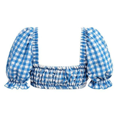 Blue Gingham Marcela Top