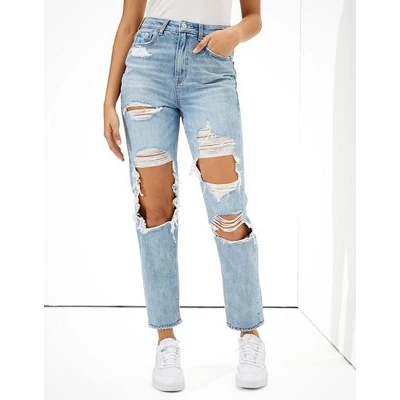 Ripped Highest Waist Mom Jean