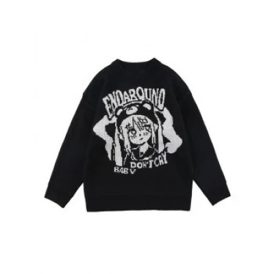 Anime Jacquard Knit Sweater