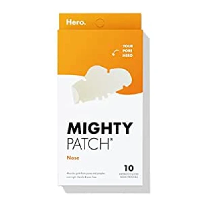 Amazon.com: Mighty Patch Nose from Hero Cosmetics - XL Hydrocolloid Patches for Nose Pores, Pimples, Zits and Oil - Dermatologist-Approved Overnight Pore Strips to Absorb Acne Nose Gunk (10 Count) : Beauty &amp; Personal Care