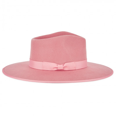 Rose Rancher pink wool felt fedora