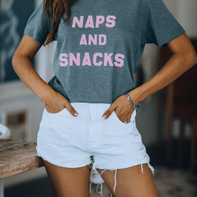 Naps And Snacks Cotton Blend Tee