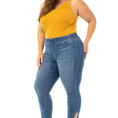 Chloe Crop Skinny Angled Slit Silky Soft