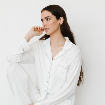Women's Long Sleeve Stretch-Knit Bamboo Pajama Set - TALL