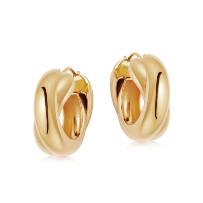 Lucy Williams Chunky Entwine Hoop Earrings