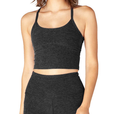 Space-dye Slim Racerback Cropped Tank