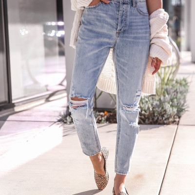 In The City Distressed Boyfriend Jeans