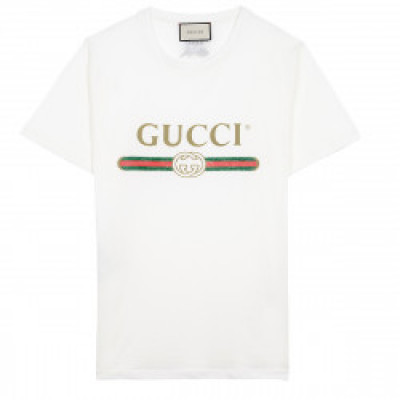 Gucci White oversize t-shirt with Gucci logo