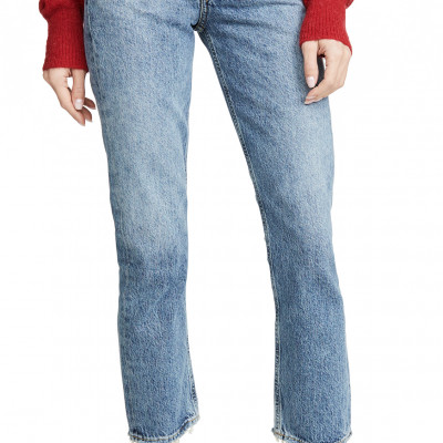 AGOLDE Riley High Rise Straight Crop Jeans