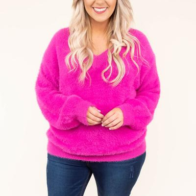 Snowland Fun Sweater, Fuchsia