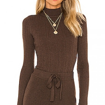 House of Harlow 1960 x REVOLVE Nailah Sweater in Chocolate Brown | REVOLVE