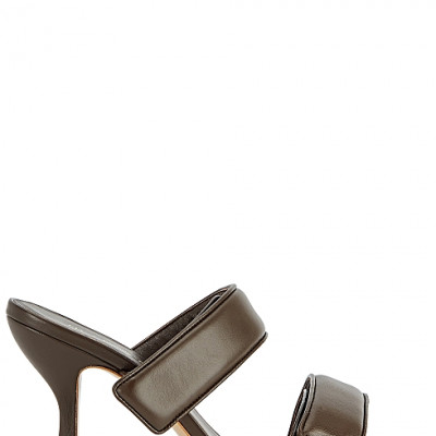 80 Chocolate Brown Leather Sandals