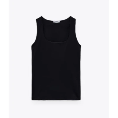 Wide Strap Stretch Top