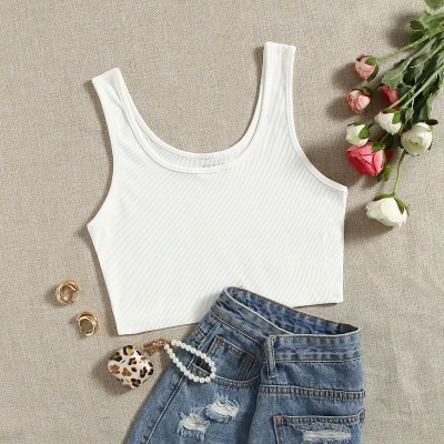 Solid Crop Tank Top