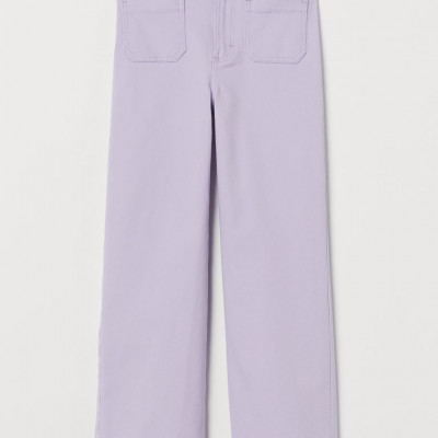 H & M - Ankle-length Twill Pants - Purple