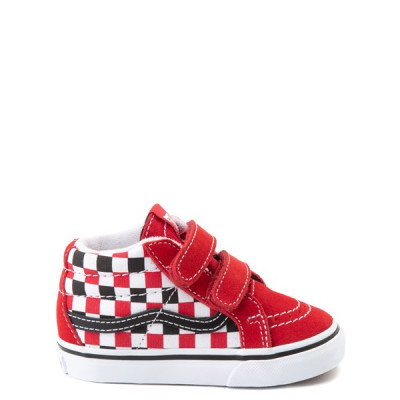 Vans Sk8 Mid Reissue V Checkerboard Skate Shoe - Baby / Toddler - Red / Black / White
