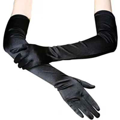 Long Flapper Evening Opera Satin Gloves for Women Lengthâ€“21â€˜â€™ Cat Woman Glove : Clothing, Shoes &amp; Jewelry