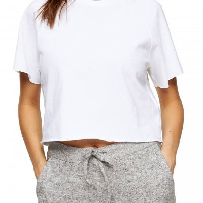 Womens Topshop Raglan Crop T-Shirt