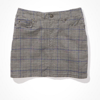 AE High-Waisted Mini Skirt Womens Glacier Gray 2