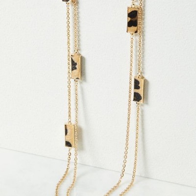 Multi-Layered Leopard Print Necklace