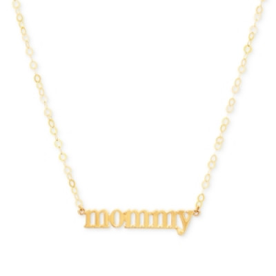 Mommy 18 Pendant Necklace in 10k Gold