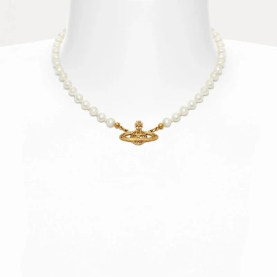 Mini Pas Relief Pearl Chocker Gold