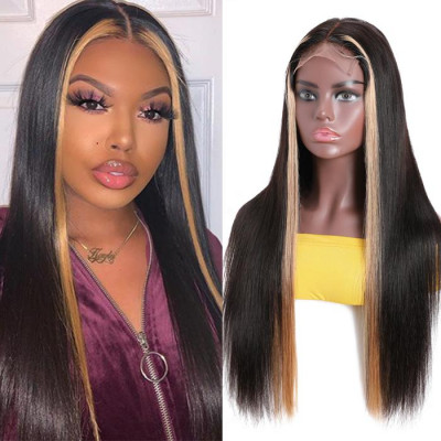 Klaiyi 100% High Quality Virgin Human Hair Straight Hair Wigs