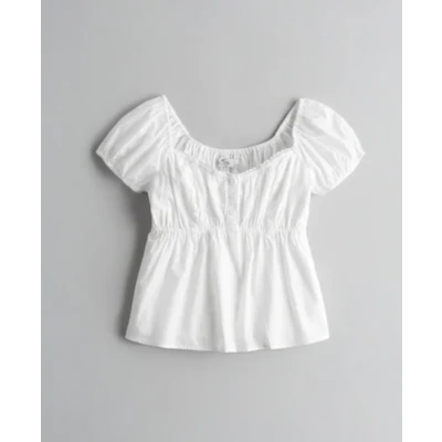 RUCHED BABYDOLL TOP