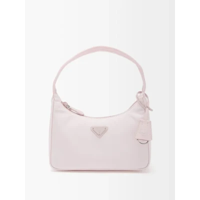 Prada - Re-edition 2000 Re-nylon Shoulder Bag - Womens - Light Pink