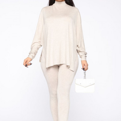 I Know You Tried Pant Set - Oatmeal